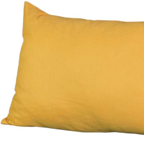 Set of 2 Yellow Modern Lumbar Throw Pillows